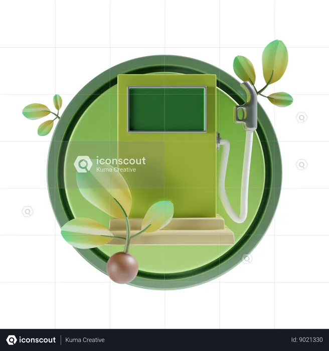 Station de biocarburant  3D Icon