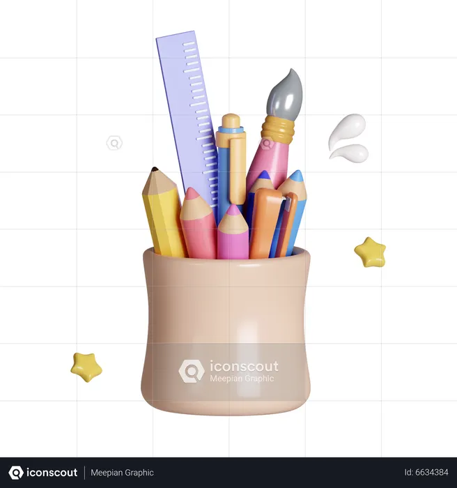 Stationary Holder  3D Icon