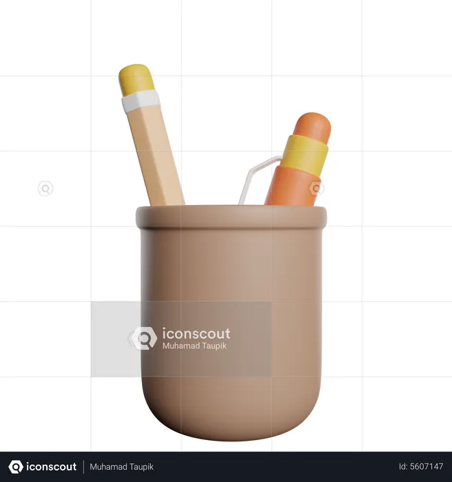 Stationery Cup  3D Icon