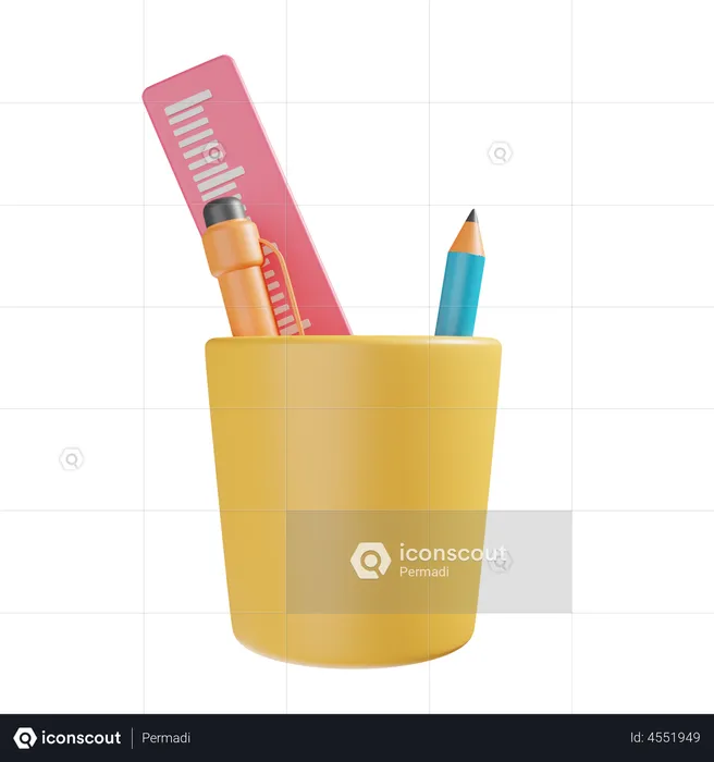 Stationery Jar  3D Illustration