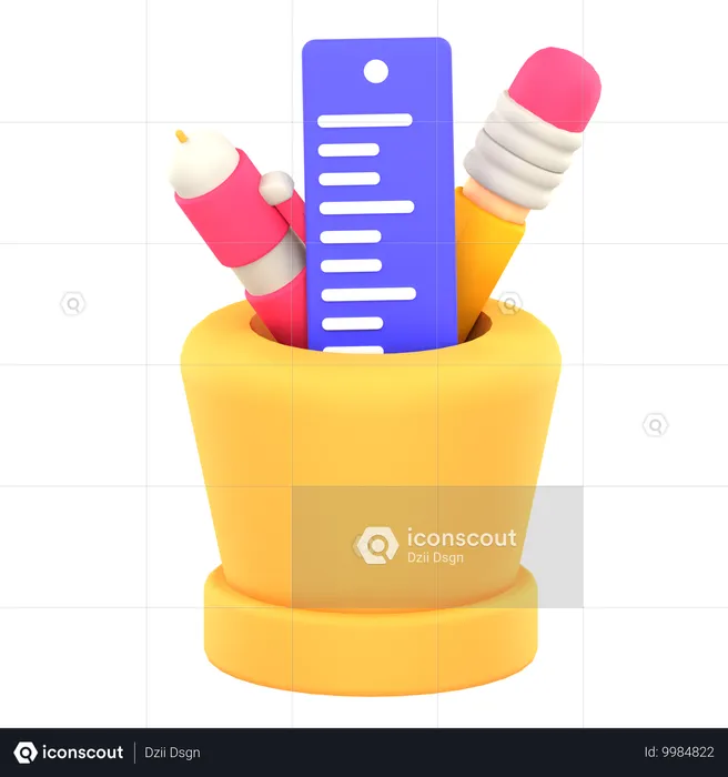 Stationery Pot  3D Icon