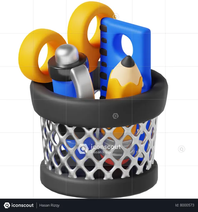 Stationery Pot  3D Icon