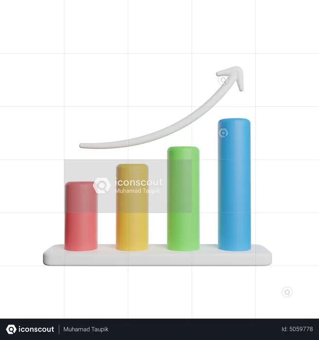 Statistic Growth  3D Icon