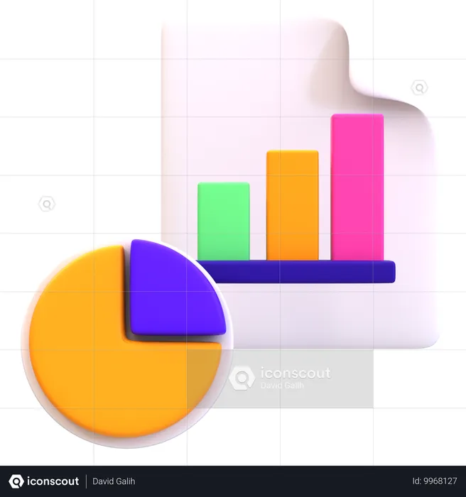 Statistical Data Analysis  3D Icon