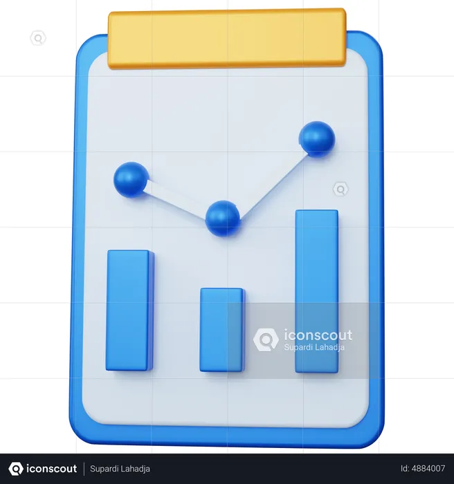Statistical Report  3D Icon