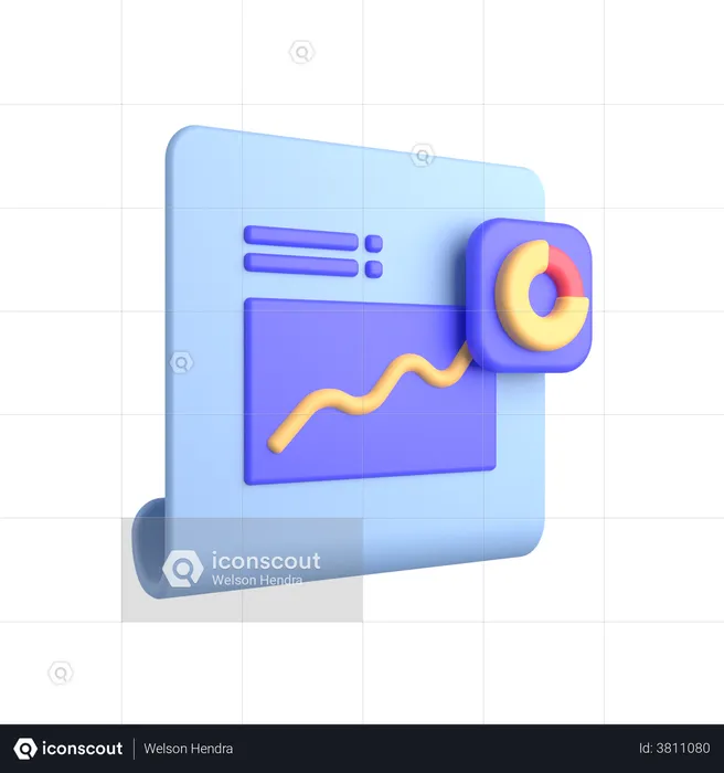 Statistics Report  3D Illustration