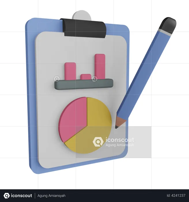 Statistischer Bericht  3D Illustration