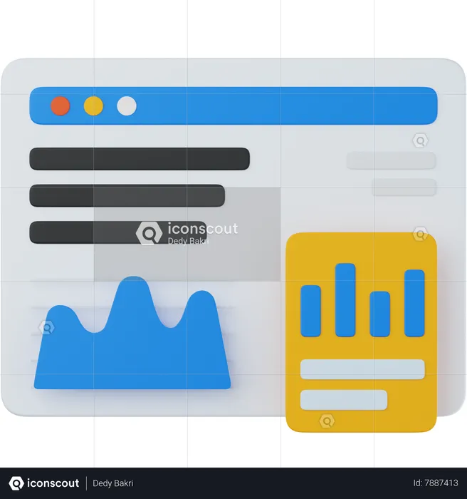 Statistique d'entreprise  3D Icon