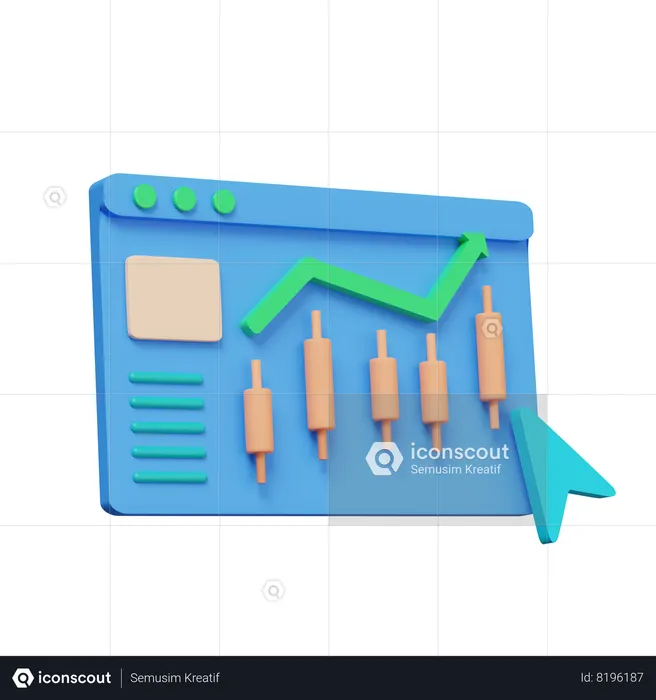 Statistiques sur les entreprises  3D Icon