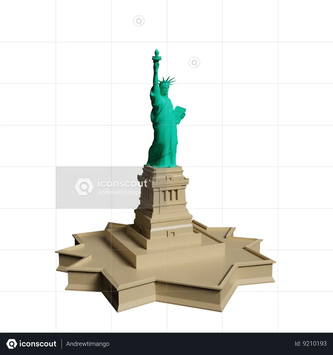 Statue Of Liberty  3D Icon