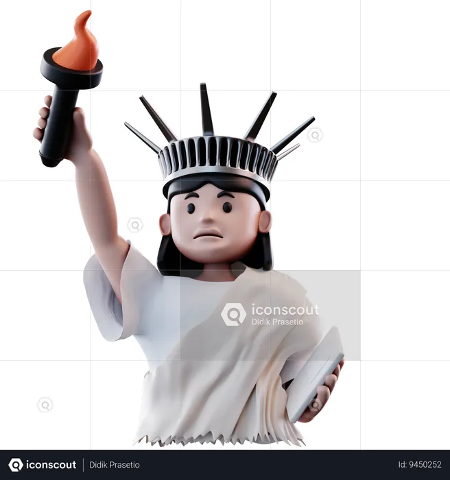 Statue Of Liberty Cosplay Man  3D Icon