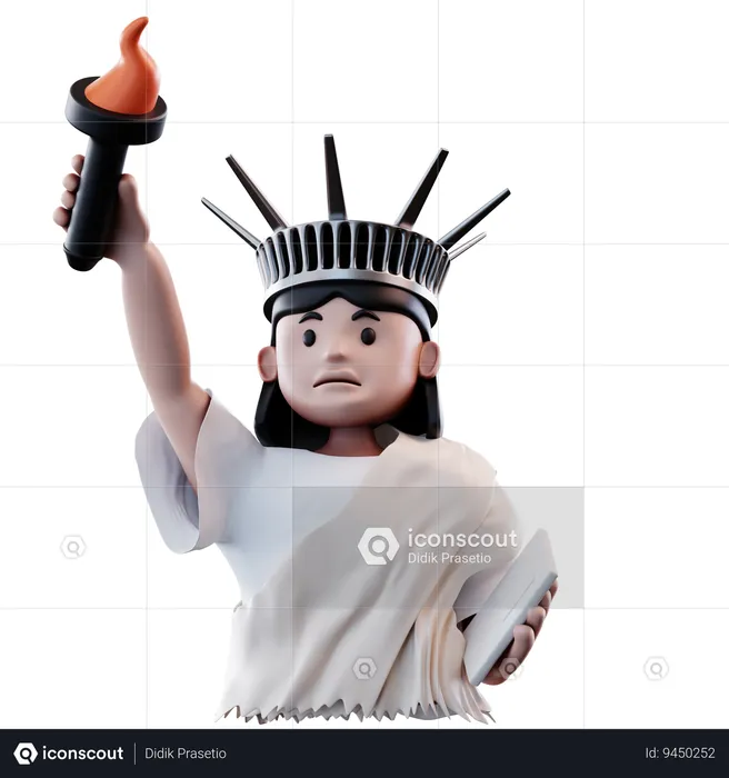 Statue Of Liberty Cosplay Man  3D Icon