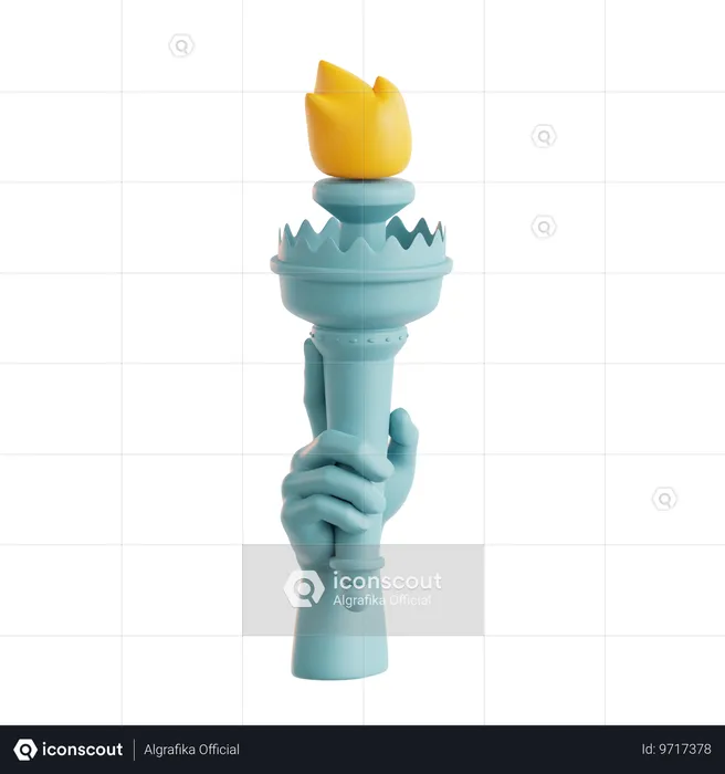 Statue Of Liberty Torch  3D Icon