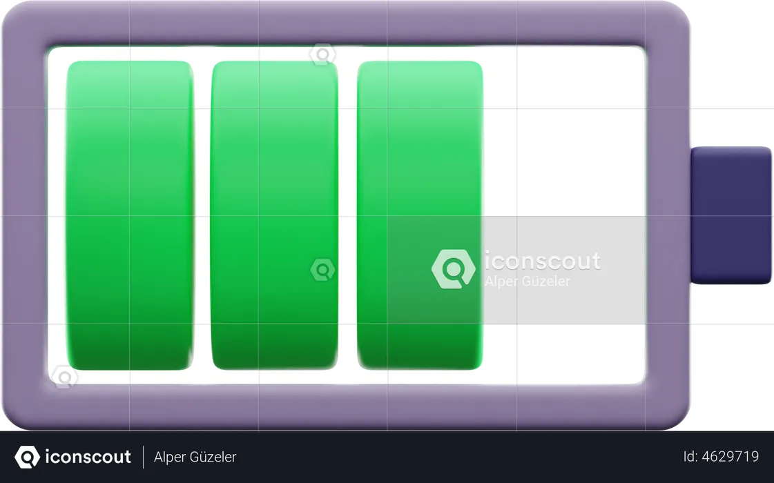 Status de carregamento da bateria  3D Illustration