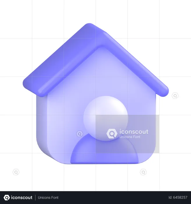 Stay In Home  3D Icon