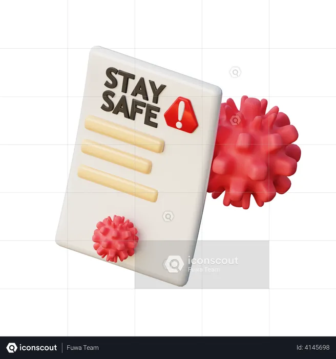 Stay Safe  3D Illustration