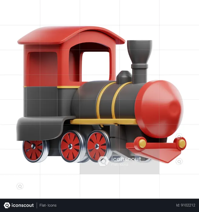 Steam Engine  3D Icon