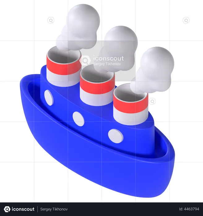 Steamboat  3D Illustration