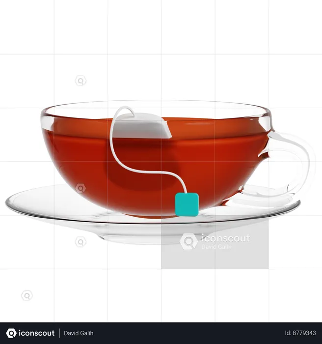 Steaming Herbal Tea Cup  3D Icon