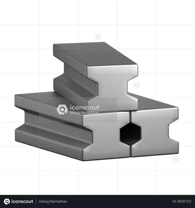 Steel  3D Icon