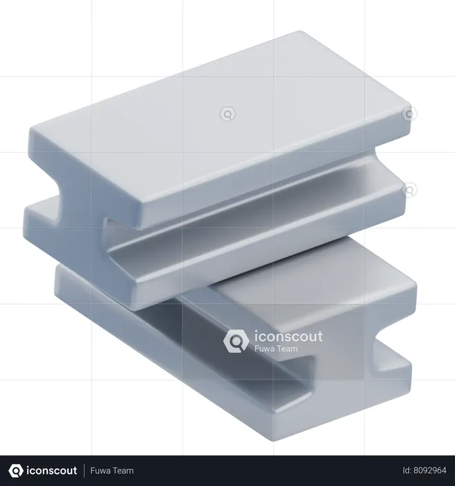 Steel Beam  3D Icon