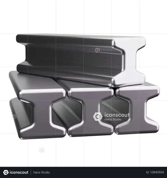 Steel Beam  3D Icon
