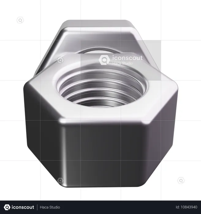 Steel Bolt  3D Icon