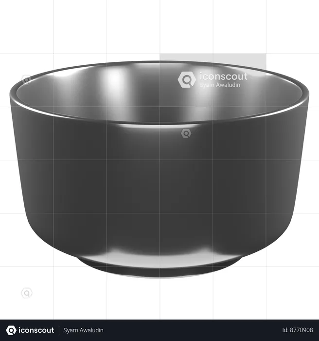 Steel Bowl  3D Icon