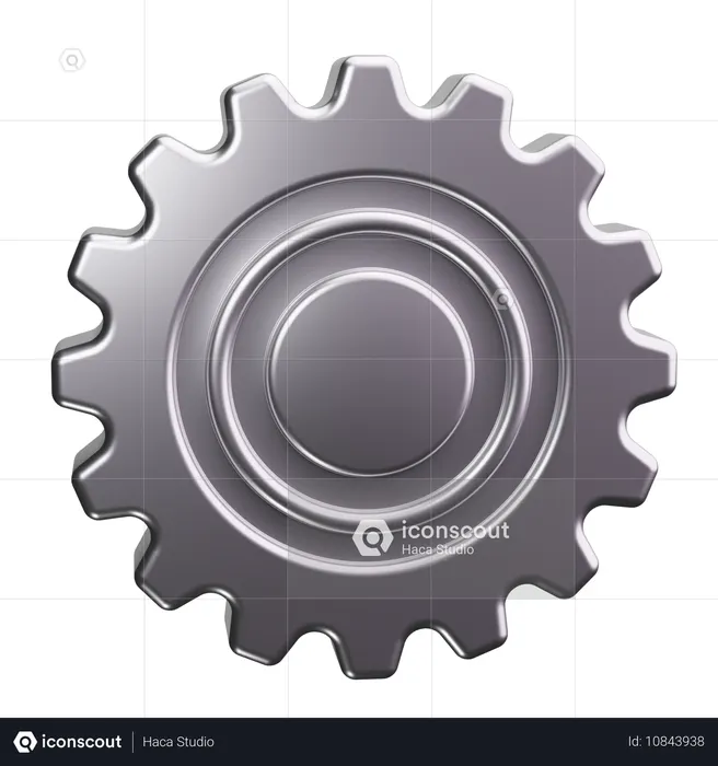 Steel Gear  3D Icon