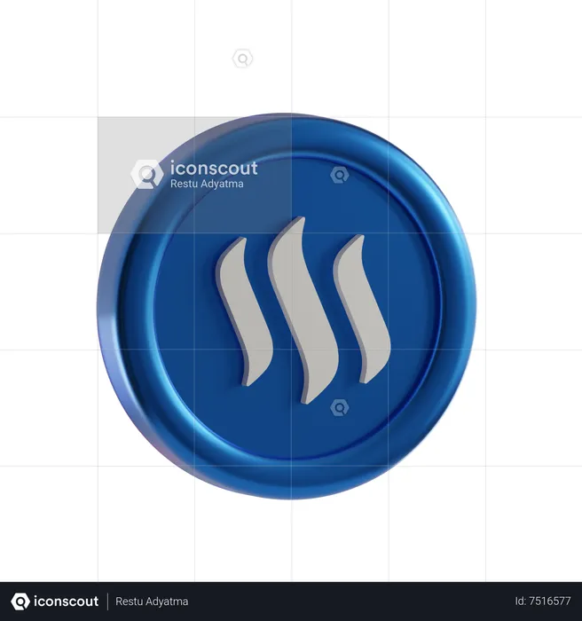 Steem Coin  3D Icon