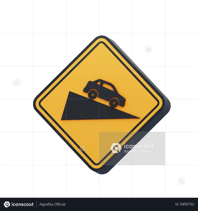 Steep Slope  3D Icon