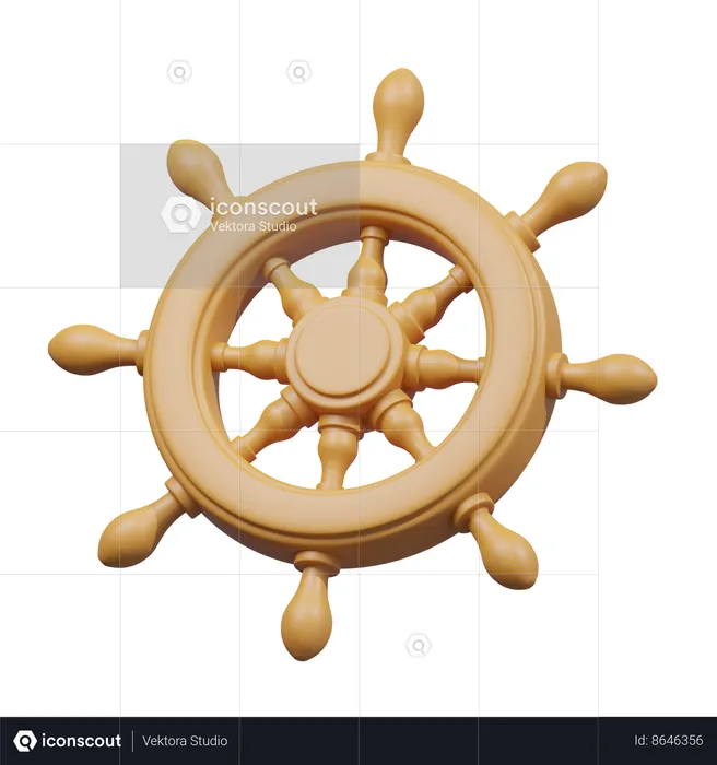 Steering Ship  3D Icon