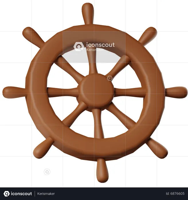 Steering Ship  3D Icon
