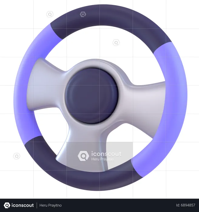 Steering Wheel  3D Icon