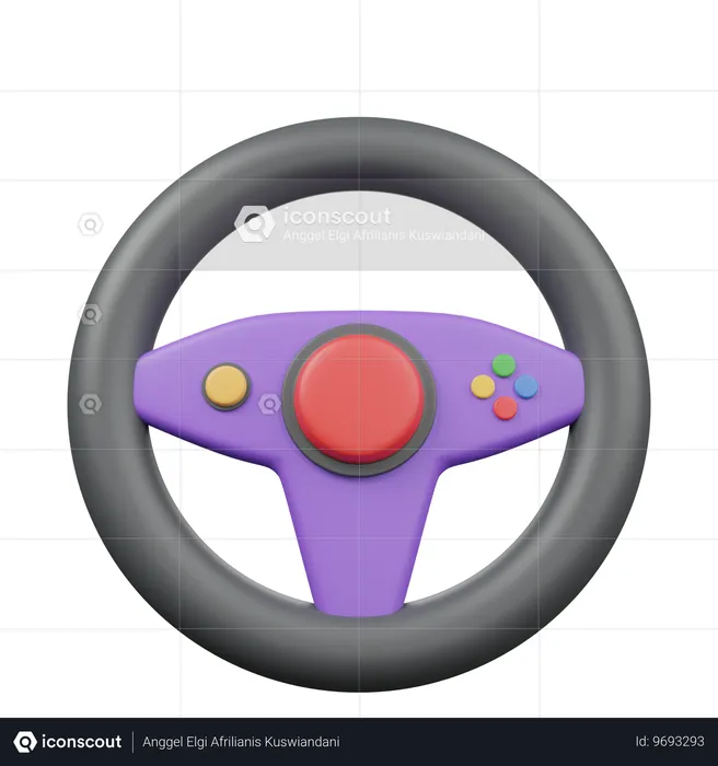 Steering Wheel  3D Icon