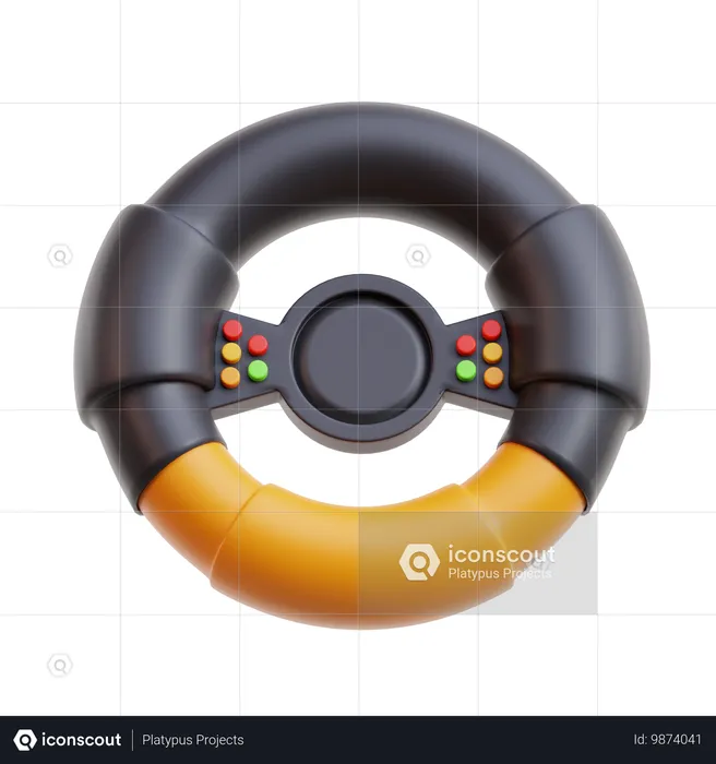 Steering Wheel  3D Icon