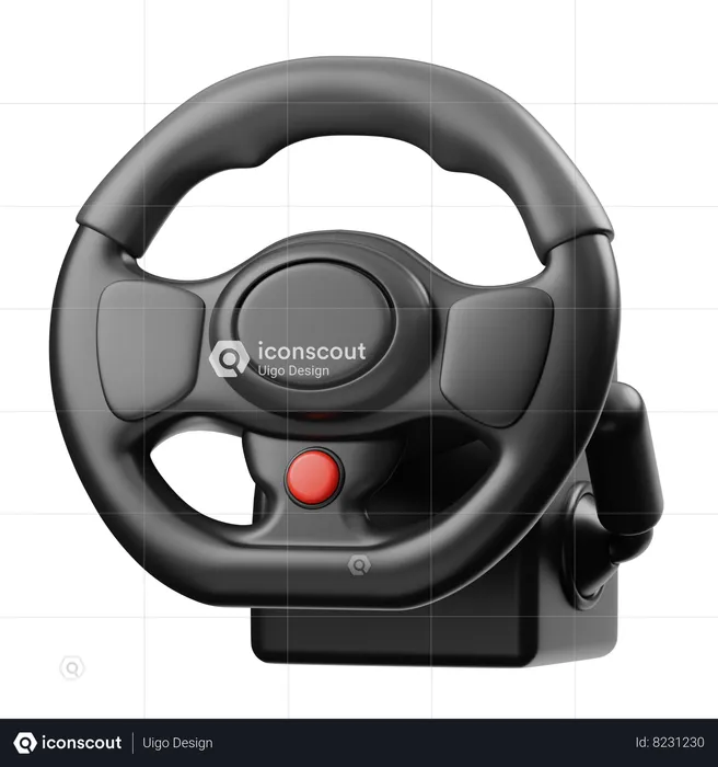 Steering Wheel  3D Icon