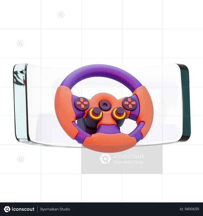 Steering Wheel  3D Icon