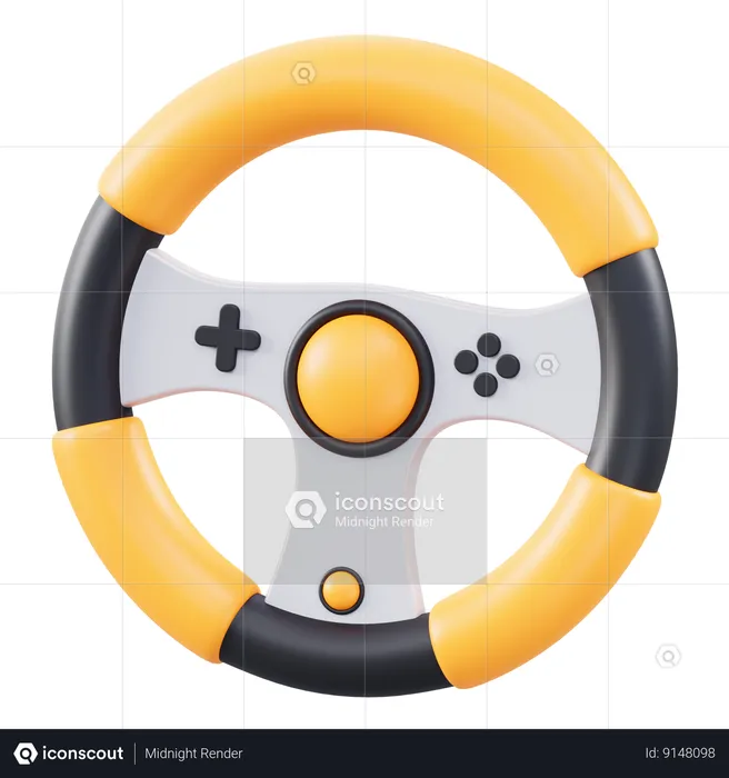 Steering Wheel Car Games  3D Icon