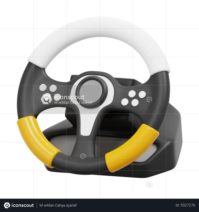 Steering Wheel Joystick  3D Icon