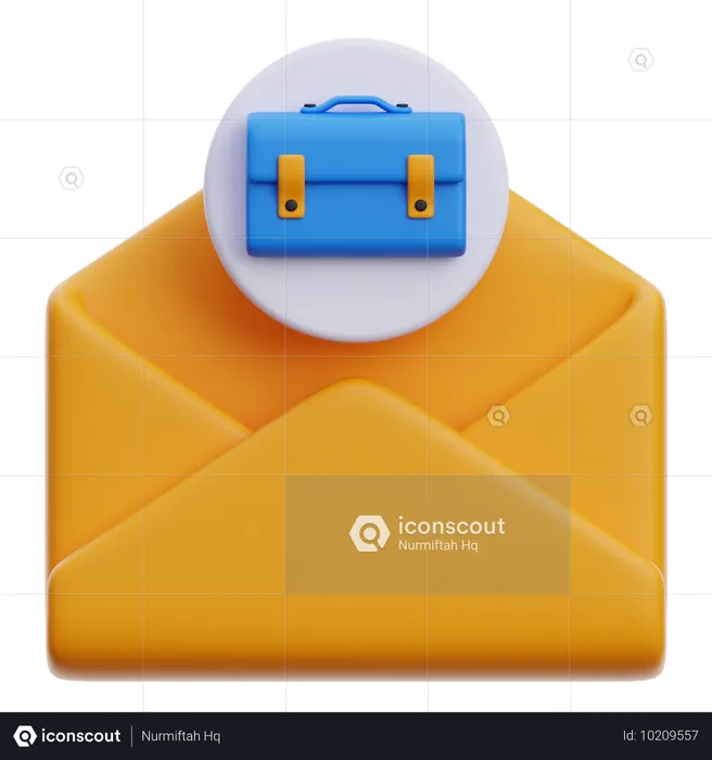 E-Mail mit Stellenangebot  3D Icon