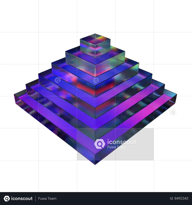 Step Pyramid  3D Icon