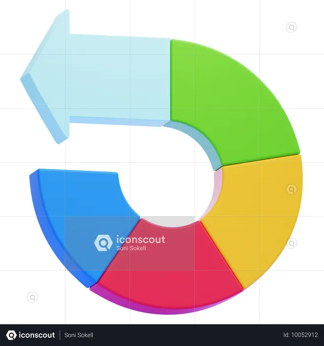 Steps  3D Icon