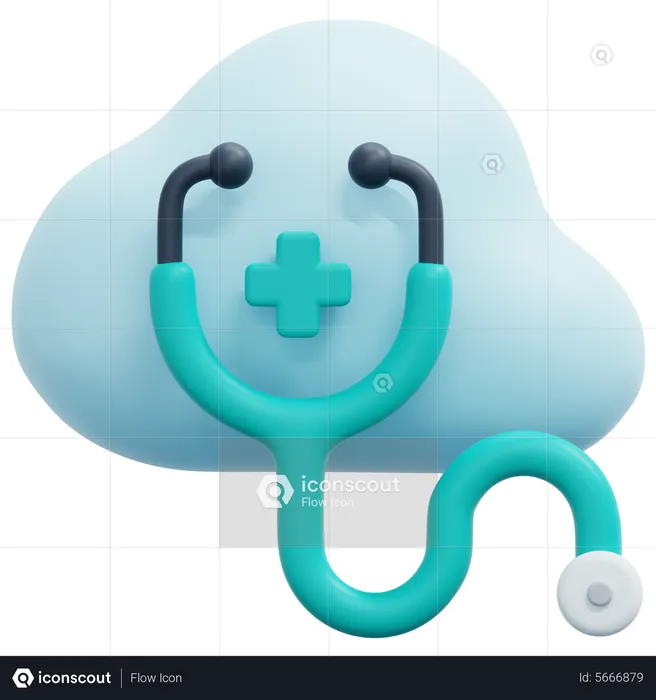 Stethoscope Cloud  3D Icon