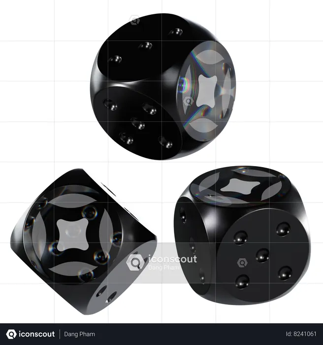 Crypto de dés en verre stg  3D Icon