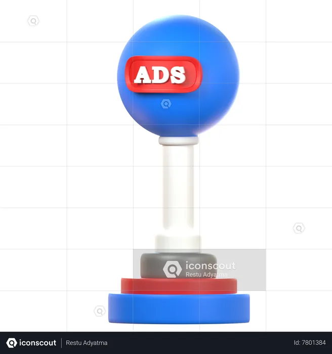 Stick Ads  3D Icon