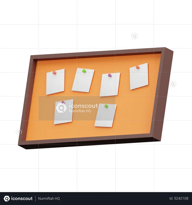 Sticky Board  3D Icon