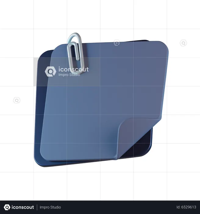 Sticky Note  3D Icon