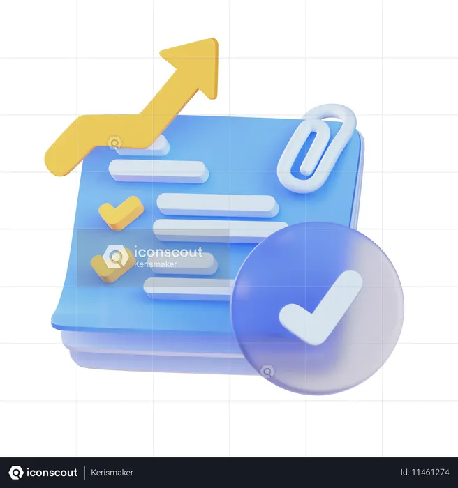 Sticky Note  3D Icon