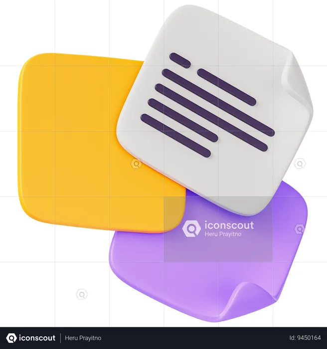 Sticky Notes  3D Icon